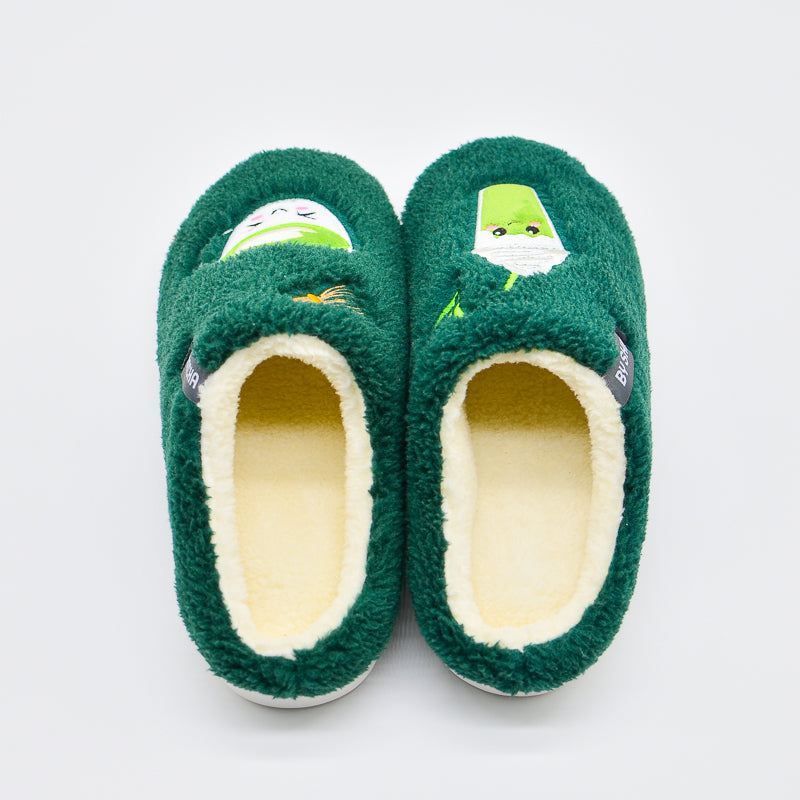 Fluffy Matcha Slippers