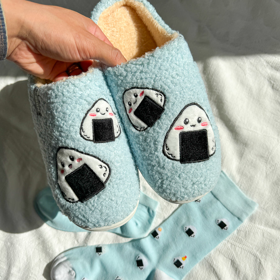 Fluffy Onigiri Slippers