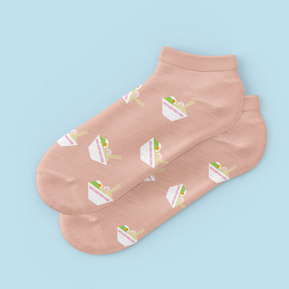 cute ramen noodle ankle socks 