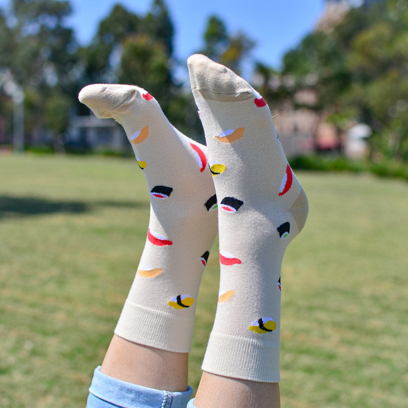 cute sushi crew socks 